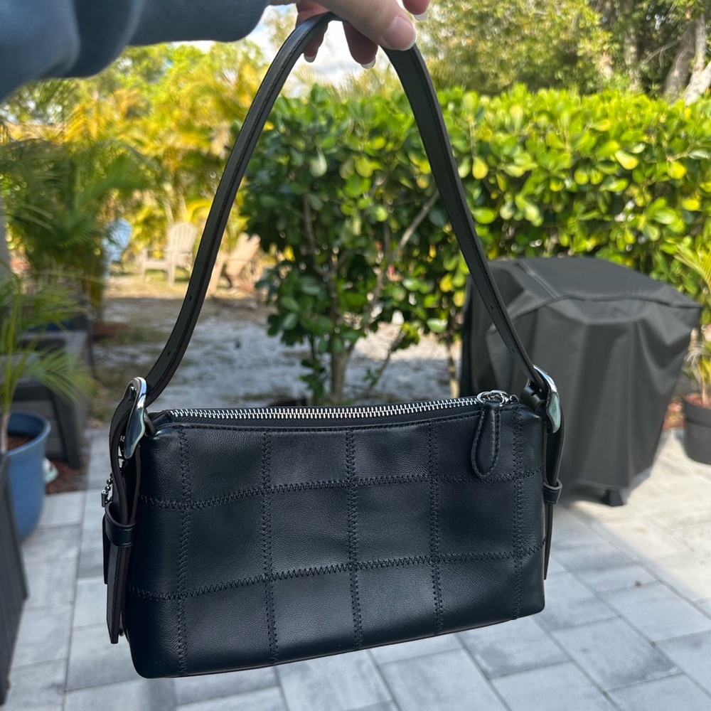 Coachtopia Alter/Ego Small Slouchy Shoulder Bag In Checkerboard Upcrafted Leath… - Picture 4 of 16